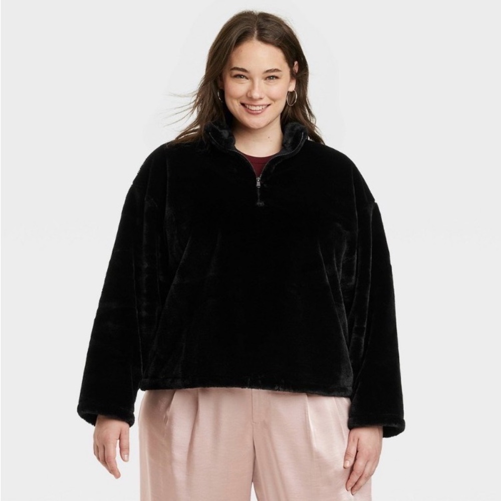 a new day Women's Black Teddy Jacket